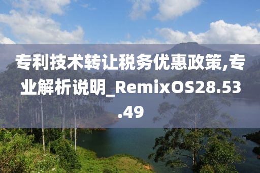 专利技术转让税务优惠政策,专业解析说明_RemixOS28.53.49