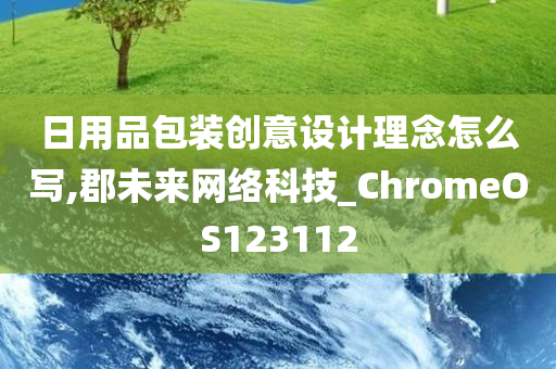 日用品包装创意设计理念怎么写,郡未来网络科技_ChromeOS123112