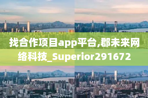 找合作项目app平台,郡未来网络科技_Superior291672