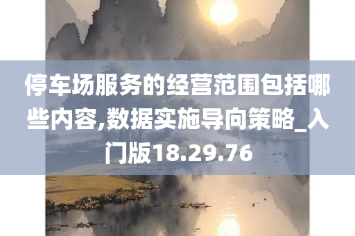 停车场服务的经营范围包括哪些内容,数据实施导向策略_入门版18.29.76