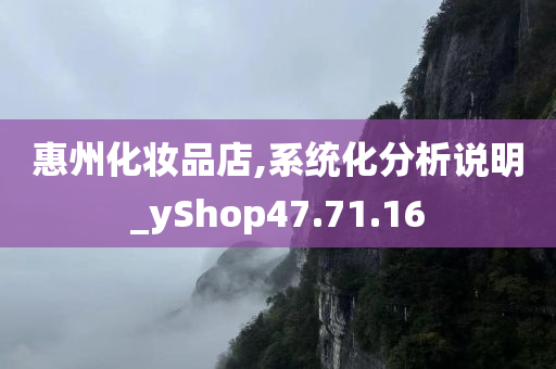 惠州化妆品店,系统化分析说明_yShop47.71.16