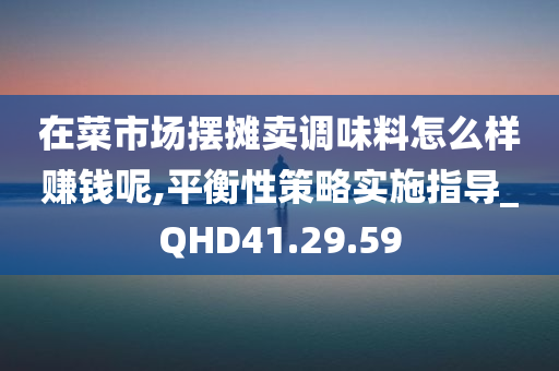 在菜市场摆摊卖调味料怎么样赚钱呢,平衡性策略实施指导_QHD41.29.59