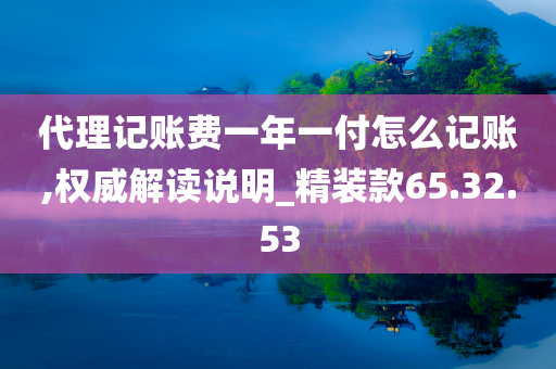 代理记账费一年一付怎么记账,权威解读说明_精装款65.32.53