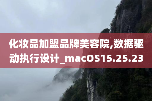 化妆品加盟品牌美容院,数据驱动执行设计_macOS15.25.23