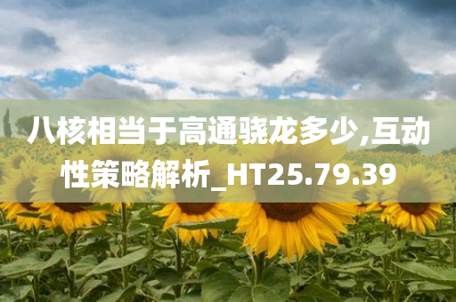 八核相当于高通骁龙多少,互动性策略解析_HT25.79.39