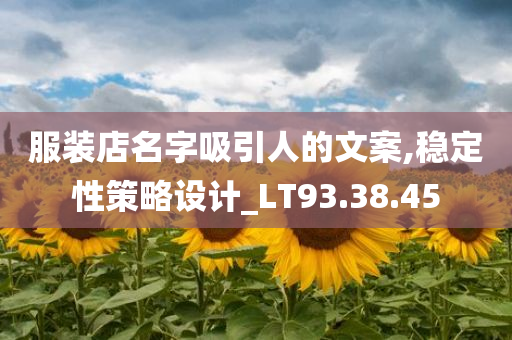 服装店名字吸引人的文案,稳定性策略设计_LT93.38.45