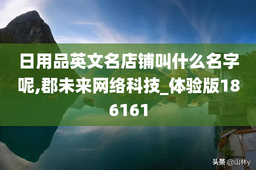 日用品英文名店铺叫什么名字呢,郡未来网络科技_体验版186161