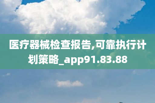 医疗器械检查报告,可靠执行计划策略_app91.83.88