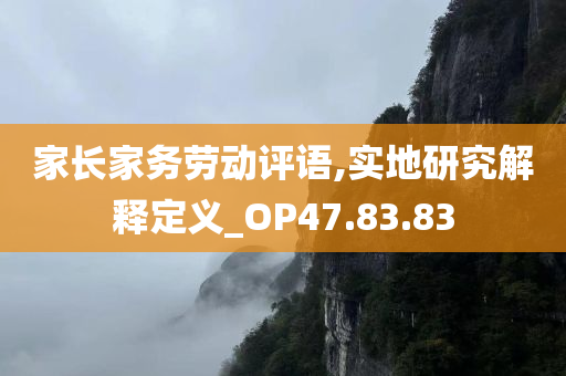 家长家务劳动评语,实地研究解释定义_OP47.83.83