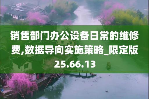 销售部门办公设备日常的维修费,数据导向实施策略_限定版25.66.13