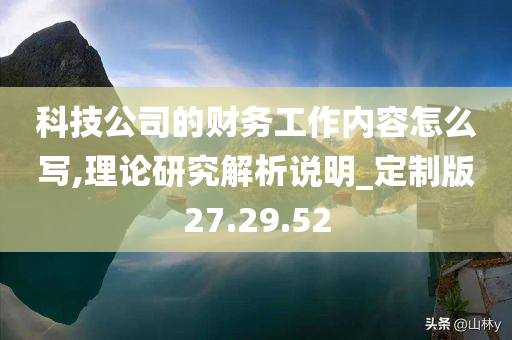 科技公司的财务工作内容怎么写,理论研究解析说明_定制版27.29.52