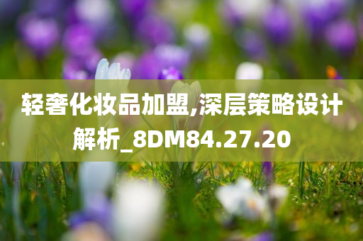 轻奢化妆品加盟,深层策略设计解析_8DM84.27.20