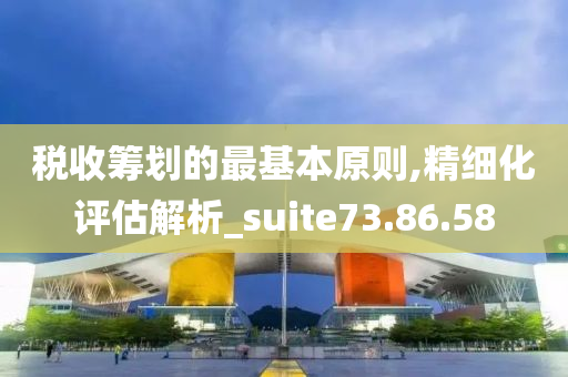 税收筹划的最基本原则,精细化评估解析_suite73.86.58