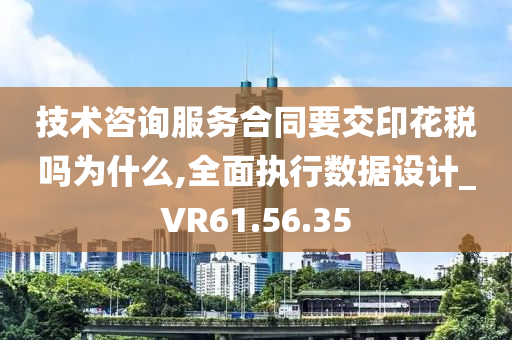 技术咨询服务合同要交印花税吗为什么,全面执行数据设计_VR61.56.35