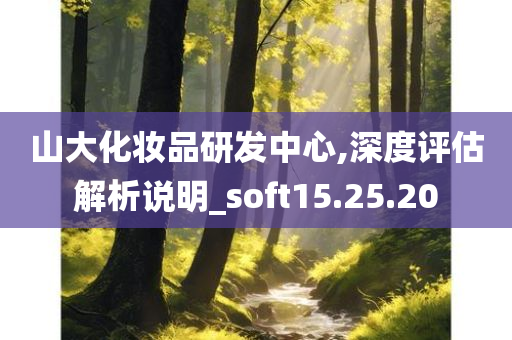 山大化妆品研发中心,深度评估解析说明_soft15.25.20