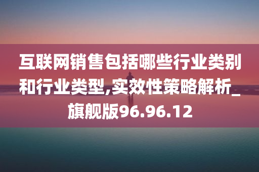 互联网销售包括哪些行业类别和行业类型,实效性策略解析_旗舰版96.96.12