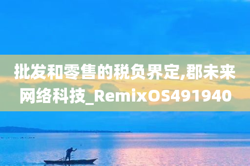 批发和零售的税负界定,郡未来网络科技_RemixOS491940