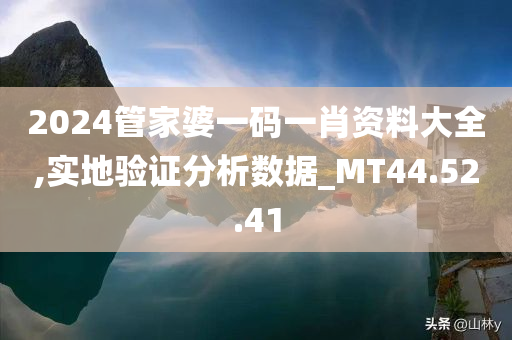 2024管家婆一码一肖资料大全,实地验证分析数据_MT44.52.41