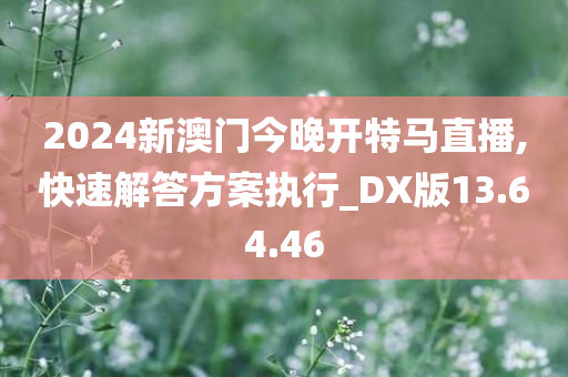 2024新澳门今晚开特马直播,快速解答方案执行_DX版13.64.46