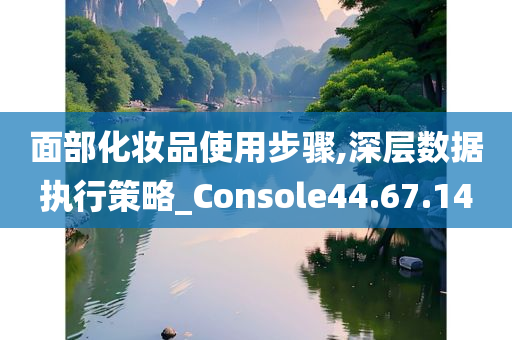 面部化妆品使用步骤,深层数据执行策略_Console44.67.14