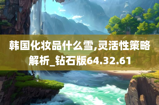 韩国化妆品什么雪,灵活性策略解析_钻石版64.32.61