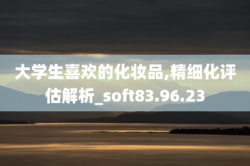 大学生喜欢的化妆品,精细化评估解析_soft83.96.23