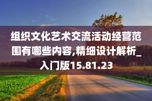 组织文化艺术交流活动经营范围有哪些内容,精细设计解析_入门版15.81.23