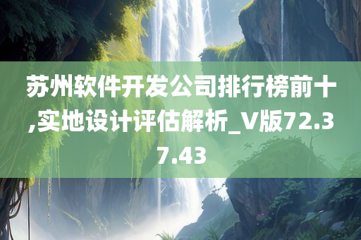 苏州软件开发公司排行榜前十,实地设计评估解析_V版72.37.43