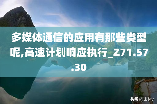 多媒体通信的应用有那些类型呢,高速计划响应执行_Z71.57.30