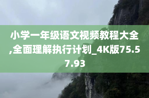 小学一年级语文视频教程大全,全面理解执行计划_4K版75.57.93