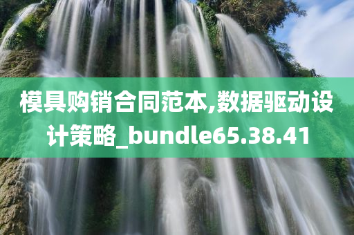 模具购销合同范本,数据驱动设计策略_bundle65.38.41