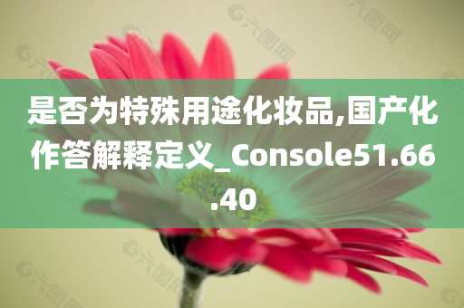 是否为特殊用途化妆品,国产化作答解释定义_Console51.66.40