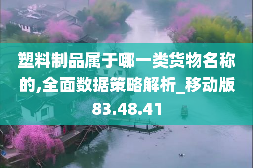 塑料制品属于哪一类货物名称的,全面数据策略解析_移动版83.48.41