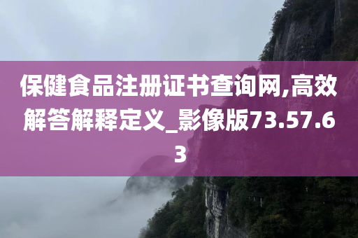 保健食品注册证书查询网,高效解答解释定义_影像版73.57.63