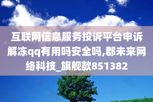 互联网信息服务投诉平台申诉解冻qq有用吗安全吗,郡未来网络科技_旗舰款851382