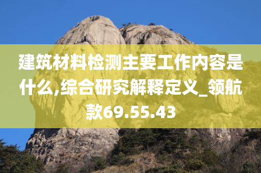 建筑材料检测主要工作内容是什么,综合研究解释定义_领航款69.55.43