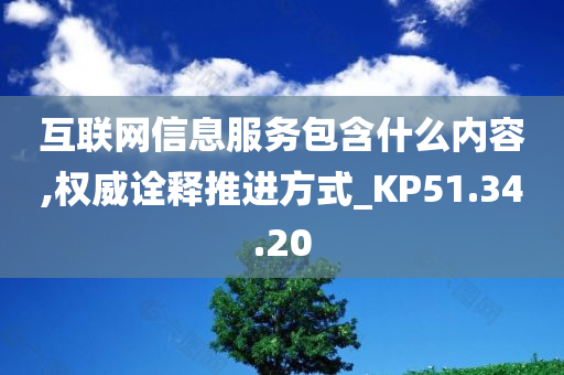 互联网信息服务包含什么内容,权威诠释推进方式_KP51.34.20