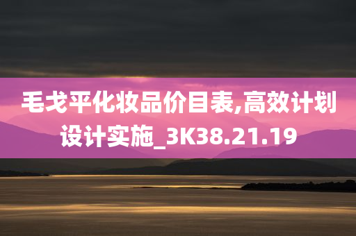 毛戈平化妆品价目表,高效计划设计实施_3K38.21.19