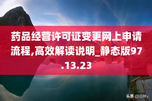 药品经营许可证变更网上申请流程,高效解读说明_静态版97.13.23