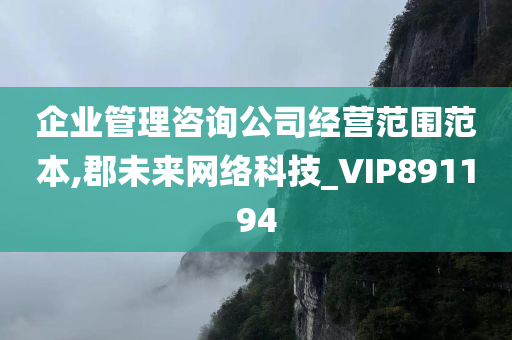 企业管理咨询公司经营范围范本,郡未来网络科技_VIP891194