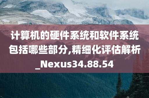 计算机的硬件系统和软件系统包括哪些部分,精细化评估解析_Nexus34.88.54