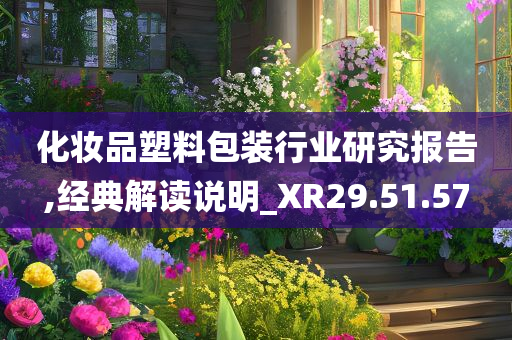 化妆品塑料包装行业研究报告,经典解读说明_XR29.51.57