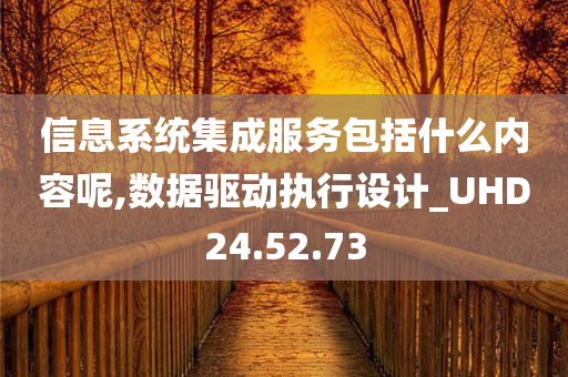 信息系统集成服务包括什么内容呢,数据驱动执行设计_UHD24.52.73