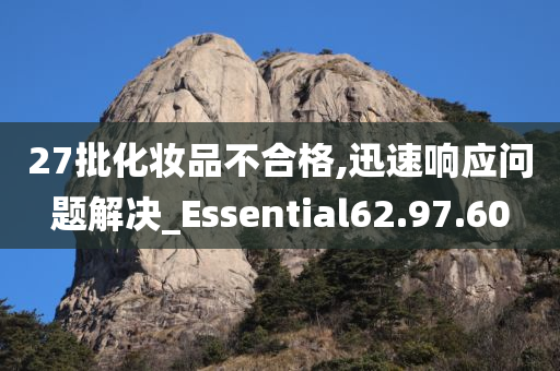 27批化妆品不合格,迅速响应问题解决_Essential62.97.60