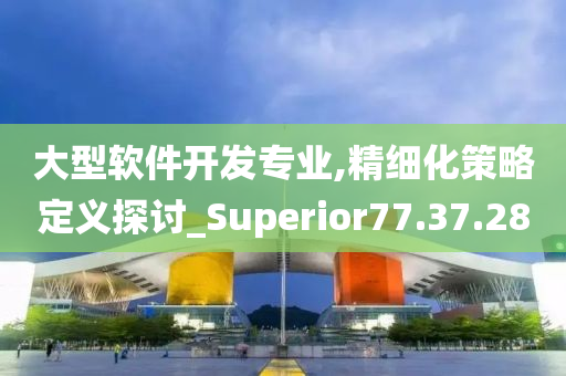 大型软件开发专业,精细化策略定义探讨_Superior77.37.28