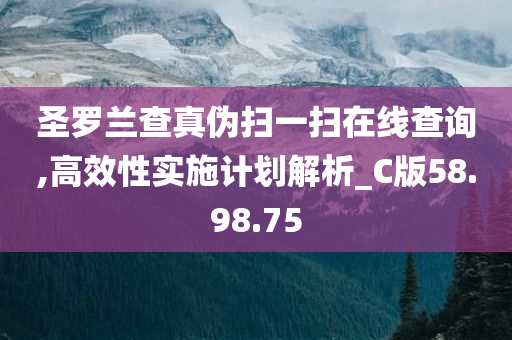 圣罗兰查真伪扫一扫在线查询,高效性实施计划解析_C版58.98.75