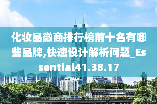 化妆品微商排行榜前十名有哪些品牌,快速设计解析问题_Essential41.38.17