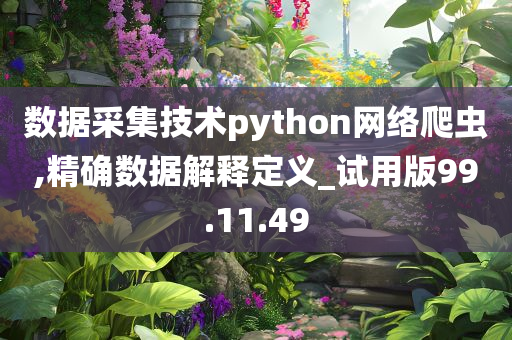 数据采集技术python网络爬虫,精确数据解释定义_试用版99.11.49