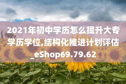 2021年初中学历怎么提升大专学历学位,结构化推进计划评估_eShop69.79.62