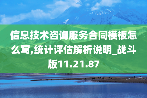 信息技术咨询服务合同模板怎么写,统计评估解析说明_战斗版11.21.87